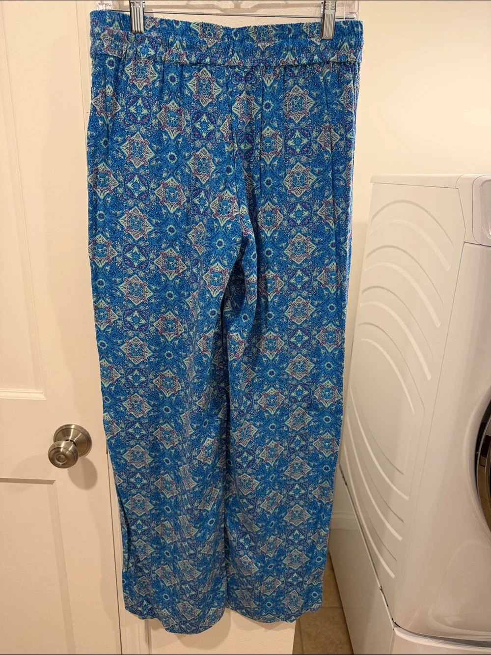 Artisan NY Blue & Aqua Floral Rayon Beach Pant